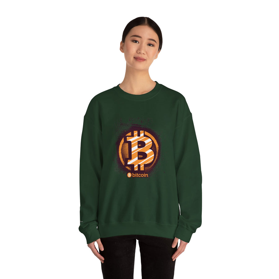 Bitcoin Logo Crewneck Sweatshirt | Unisex Cryptocurrency Apparel, Gift for Crypto Lovers, Casual Streetwear, Cryptocurrency Sweatshirt
