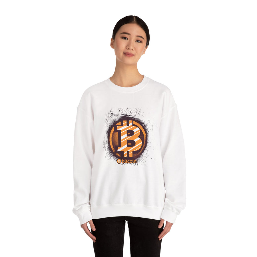 Bitcoin Logo Crewneck Sweatshirt | Unisex Cryptocurrency Apparel, Gift for Crypto Lovers, Casual Streetwear, Cryptocurrency Sweatshirt