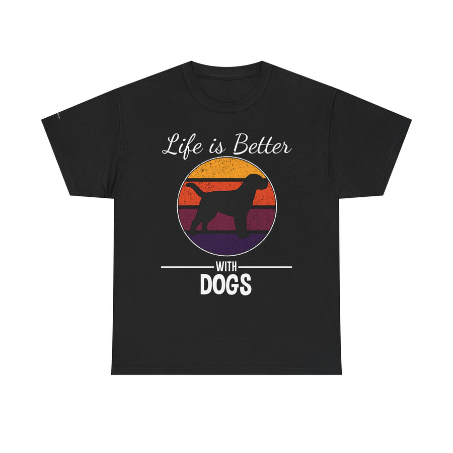 Retro Dog Lover Tee, Unisex Cotton T-Shirt, Gift for Dog Owners, Vintage Style Pet Apparel, Outdoor Adventure Shirt