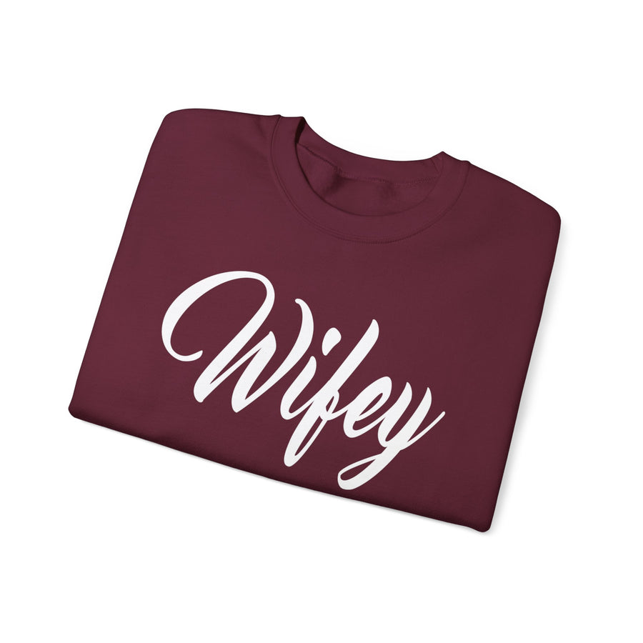 Wifey Sweatshirt, Cozy Crewneck for Newlyweds, Wedding Gift, Bride Appreciation, Casual Loungewear, Gift for Her