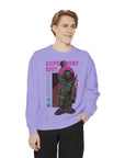 Garment-Dyed Sweatshirt - Street Art Inspired, Unisex, Cool Vibe, Perfect for Casual Wear, Gift for Art Lovers, Trendy Fashion Statement