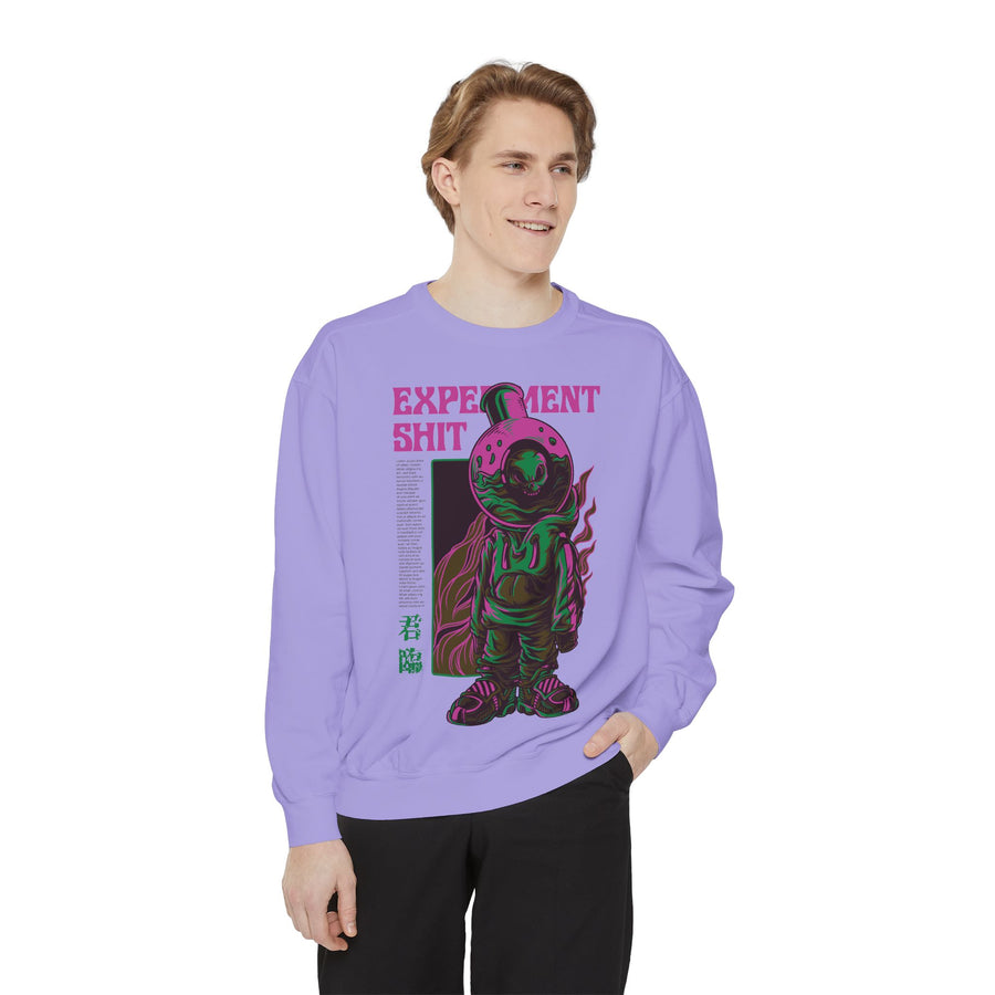 Garment-Dyed Sweatshirt - Street Art Inspired, Unisex, Cool Vibe, Perfect for Casual Wear, Gift for Art Lovers, Trendy Fashion Statement