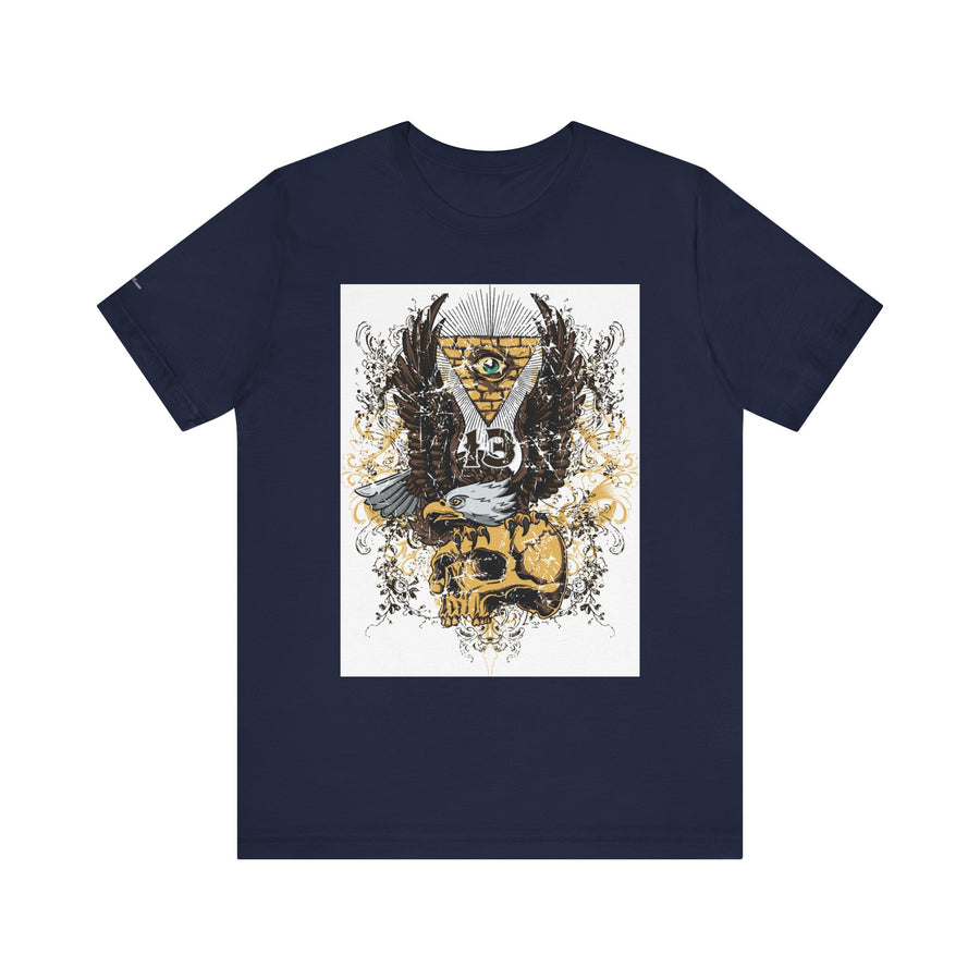 Eagle & Skull Graphic Tee | Casual Wear, Gift for Men, Symbolic Shirt, Unique Design, Everyday Style