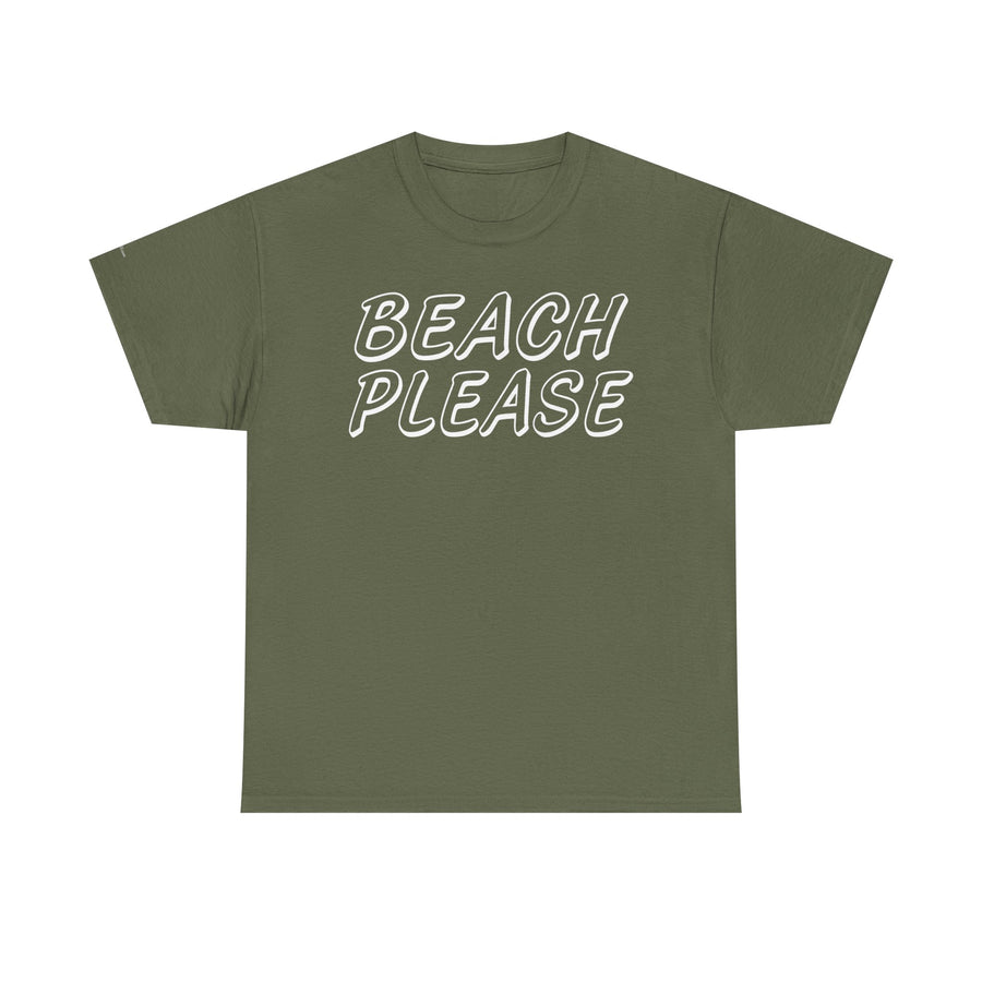 Beach Please Unisex Heavy Cotton Tee | Summer Vibes, Casual Wear, Vacation Essentials, Gift for Beach Lovers, Trendy Summer Shirt