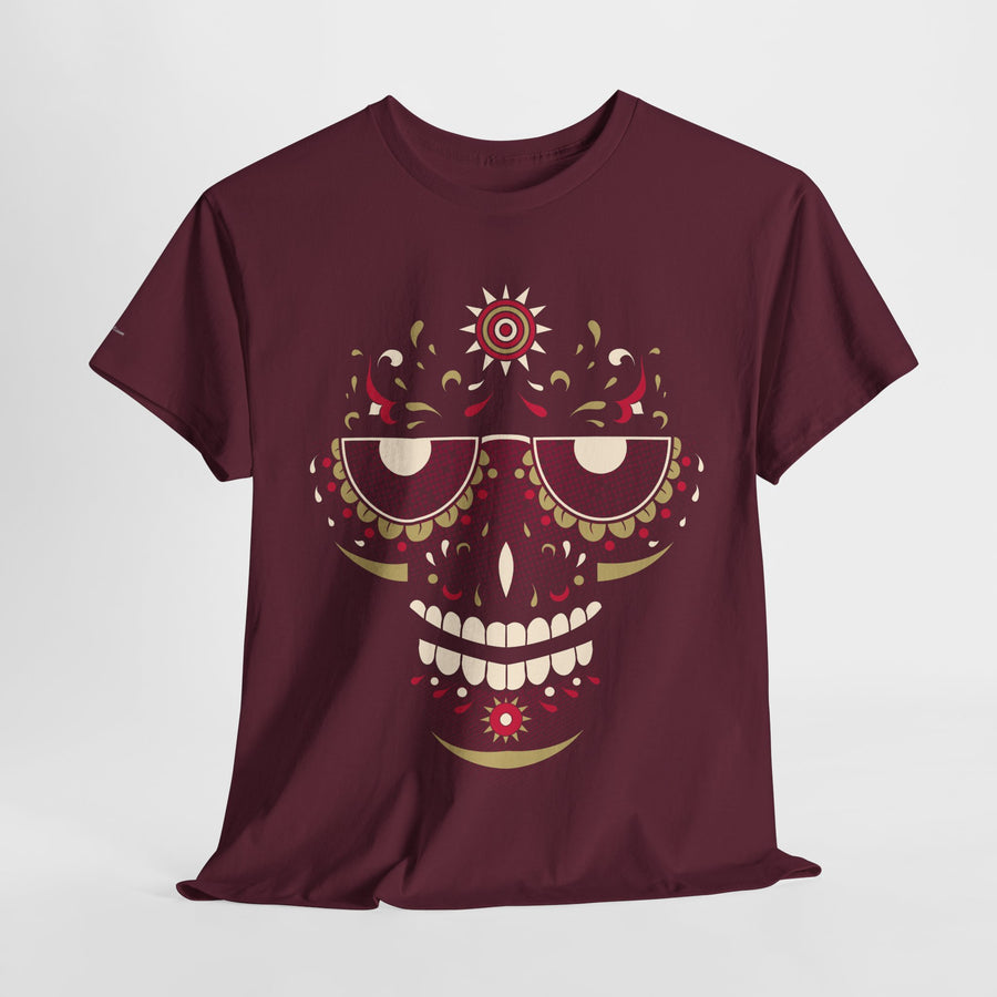 Sugar Skull Graphic Tee, Unisex T-Shirt for Day of the Dead, Halloween, Festive Casual Wear, Unique Gift Idea