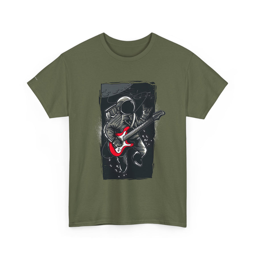 Astronaut Guitarist Unisex Tee, Cool Music Shirt, Space Lover Gift, Concert Apparel, Casual Outfit, Unique Graphic Tee