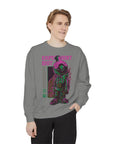 Garment-Dyed Sweatshirt - Street Art Inspired, Unisex, Cool Vibe, Perfect for Casual Wear, Gift for Art Lovers, Trendy Fashion Statement