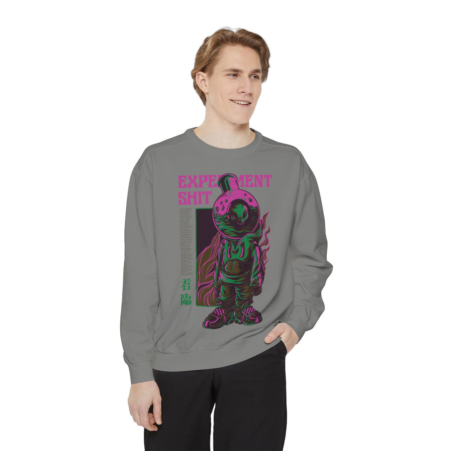 Garment-Dyed Sweatshirt - Street Art Inspired, Unisex, Cool Vibe, Perfect for Casual Wear, Gift for Art Lovers, Trendy Fashion Statement