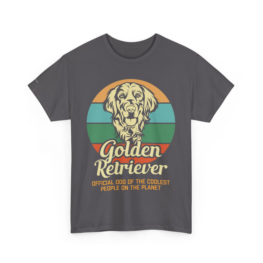 Golden Retriever Dog Lover Tee, Unisex Heavy Cotton T-Shirt, Gift for Dog Owners, Pet Lover Apparel, Cute Dog Graphic Shirt