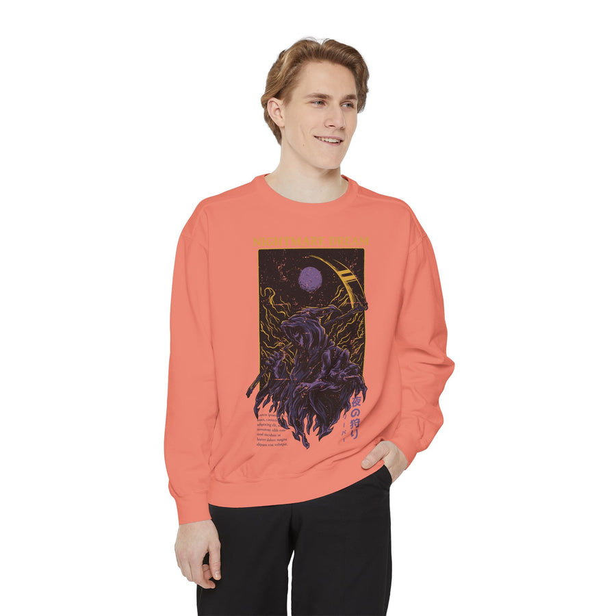 Nightmare Dream Unisex Sweatshirt, Cozy Graphic Pullover, Fall Fashion, Gift for Dreamers, Casual Lounge Wear