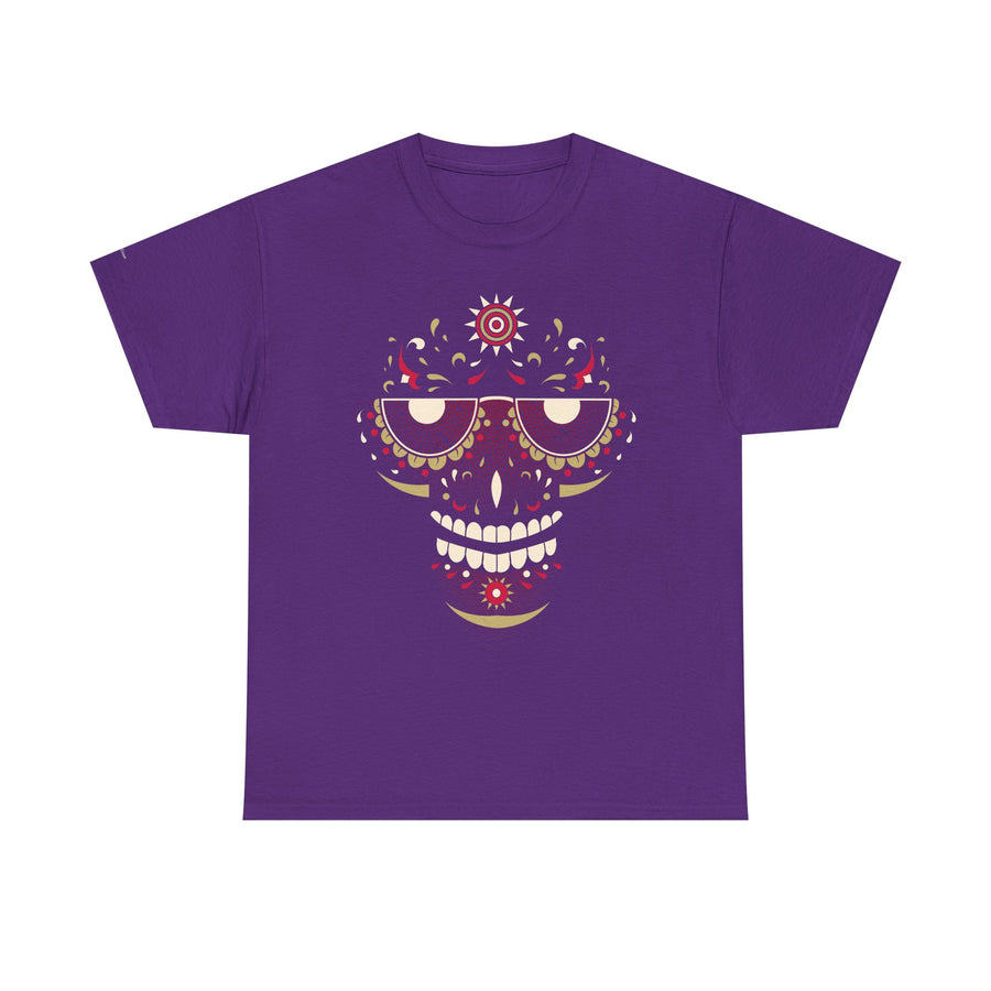 Sugar Skull Graphic Tee, Unisex T-Shirt for Day of the Dead, Halloween, Festive Casual Wear, Unique Gift Idea