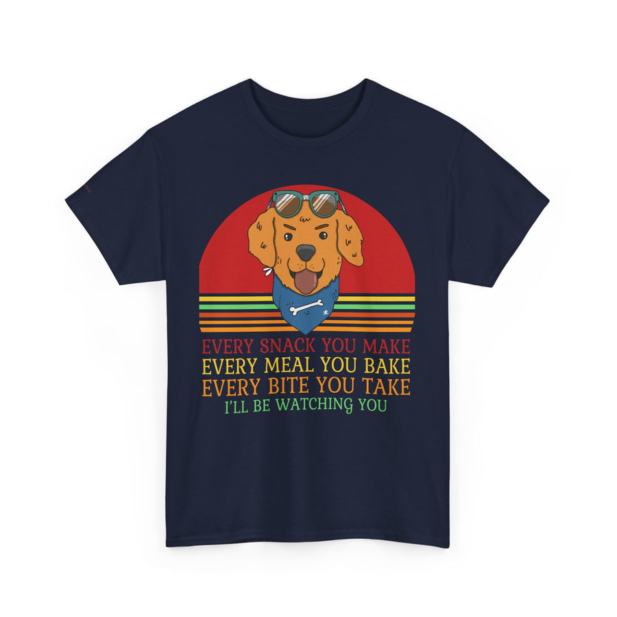 Watchful Dog Snack Lover Tee, Cute Pet Shirt Gift, Animal Lover Humor T-Shirt, Dog Mom Apparel, Funny Gift for Dog Owners
