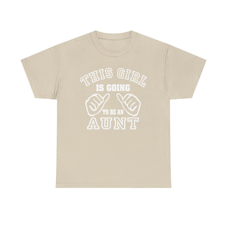 Aunt Announcement Unisex Heavy Cotton Tee, Pregnancy Reveal Shirt, Gift for New Aunts, Baby Shower Gift, Family Gathering Tee