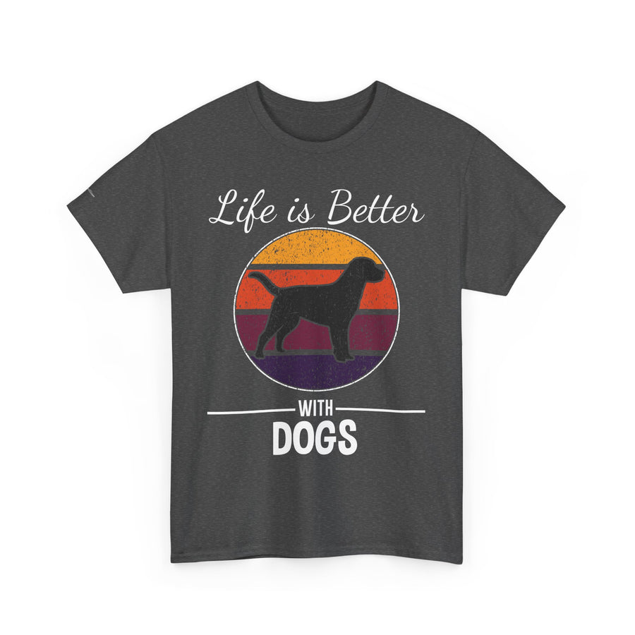 Retro Dog Lover Tee, Unisex Cotton T-Shirt, Gift for Dog Owners, Vintage Style Pet Apparel, Outdoor Adventure Shirt