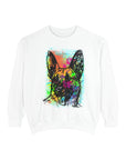 Vibrant Dog Art Sweatshirt, Animal Lover Gift, Cozy Casual Wear, Unisex Fashion, Colorful Pet Sweatshirt, Perfect for Dog Owners