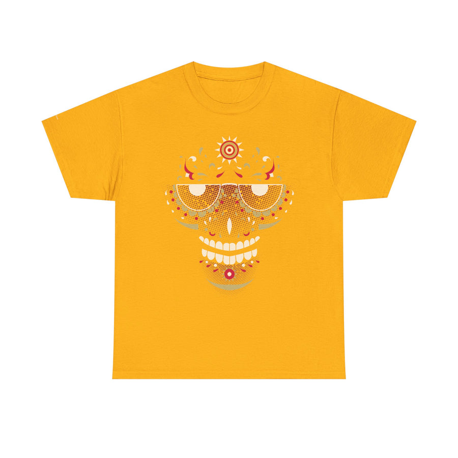 Sugar Skull Graphic Tee, Unisex T-Shirt for Day of the Dead, Halloween, Festive Casual Wear, Unique Gift Idea