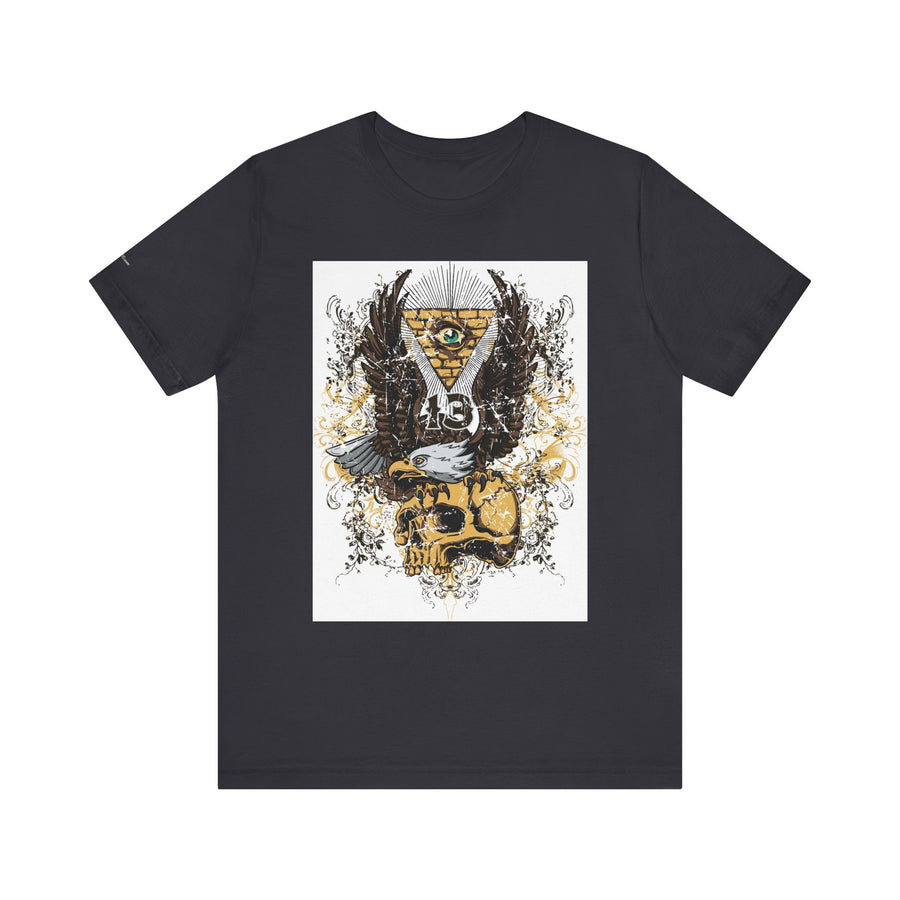 Eagle & Skull Graphic Tee | Casual Wear, Gift for Men, Symbolic Shirt, Unique Design, Everyday Style