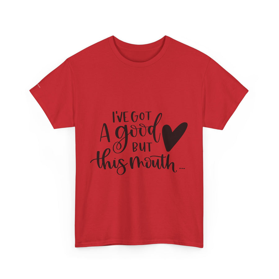 Funny Quote Tee with Heart, Unisex Heavy Cotton Shirt, Casual Wear, Gift for Friends, Birthday, Humor, Everyday Apparel