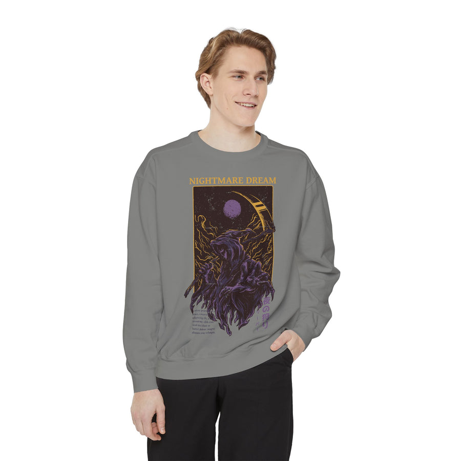 Nightmare Dream Unisex Sweatshirt, Cozy Graphic Pullover, Fall Fashion, Gift for Dreamers, Casual Lounge Wear
