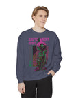 Garment-Dyed Sweatshirt - Street Art Inspired, Unisex, Cool Vibe, Perfect for Casual Wear, Gift for Art Lovers, Trendy Fashion Statement