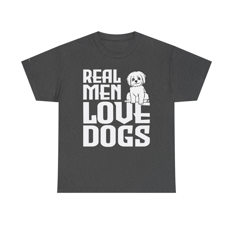 Real Men Love Dogs Tee, Unisex Pet Lover T-Shirt, Dog Dad Gift, Funny Animal Shirt, Casual Wear, Dog Lover Apparel