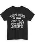 Aunt Announcement Unisex Heavy Cotton Tee, Pregnancy Reveal Shirt, Gift for New Aunts, Baby Shower Gift, Family Gathering Tee