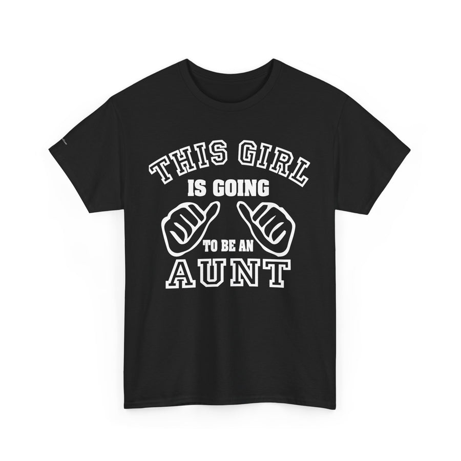 Aunt Announcement Unisex Heavy Cotton Tee, Pregnancy Reveal Shirt, Gift for New Aunts, Baby Shower Gift, Family Gathering Tee