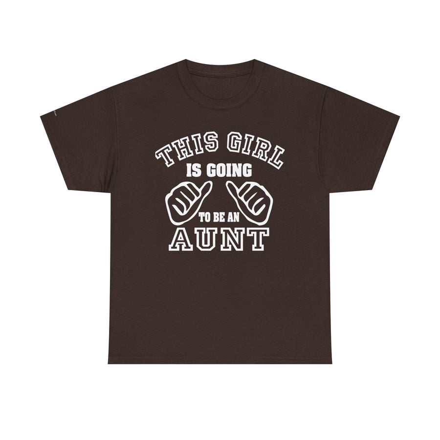 Aunt Announcement Unisex Heavy Cotton Tee, Pregnancy Reveal Shirt, Gift for New Aunts, Baby Shower Gift, Family Gathering Tee