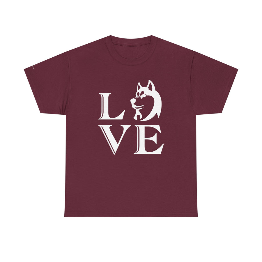 Stylish Dog Lover Tee | Unisex Cotton Shirt with 'LOVE' Design, Pet Gift, Birthday Gift, Casual Wear, Dog Mom, Animal Lover