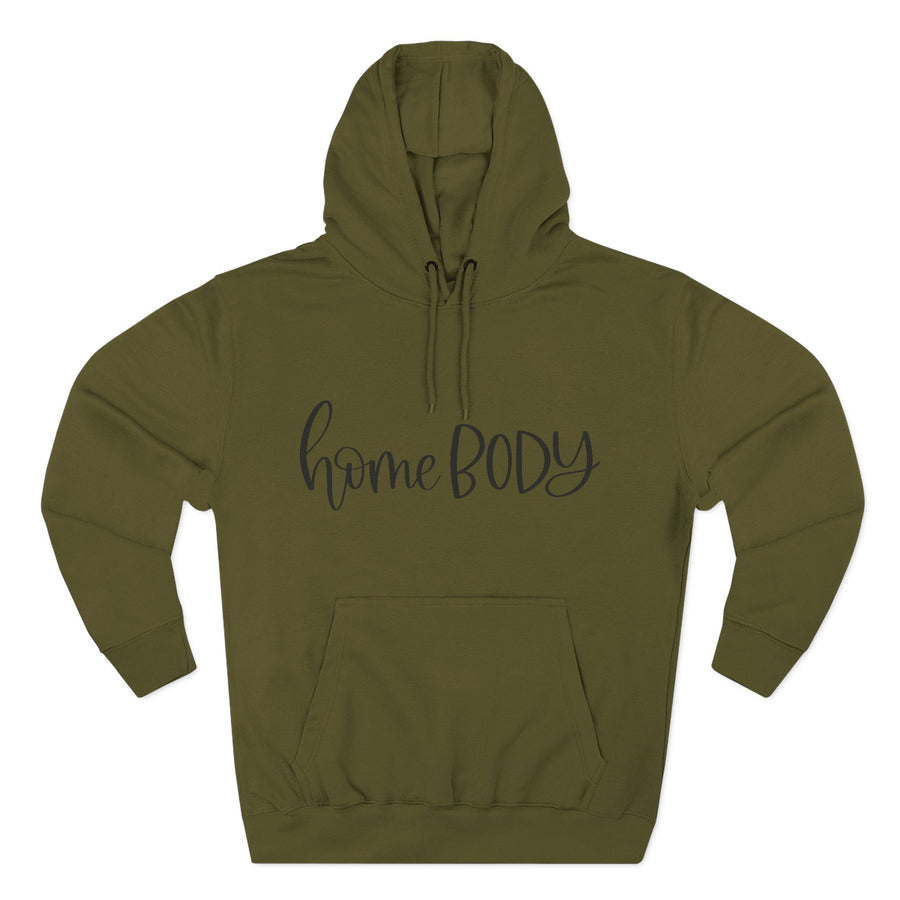 Home Body Fleece Hoodie, Cozy Sweatshirt Gift, Relaxed Casual Wear, Perfect for Lounging, Great for Homebodies