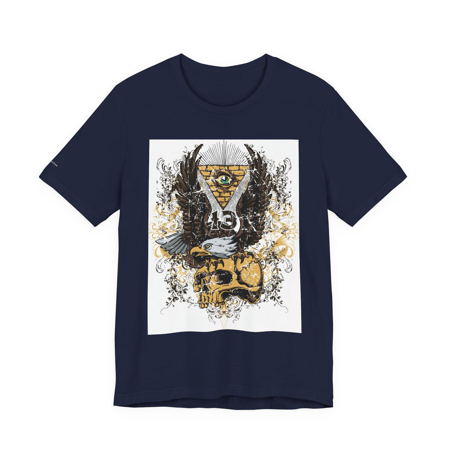 Eagle & Skull Graphic Tee | Casual Wear, Gift for Men, Symbolic Shirt, Unique Design, Everyday Style