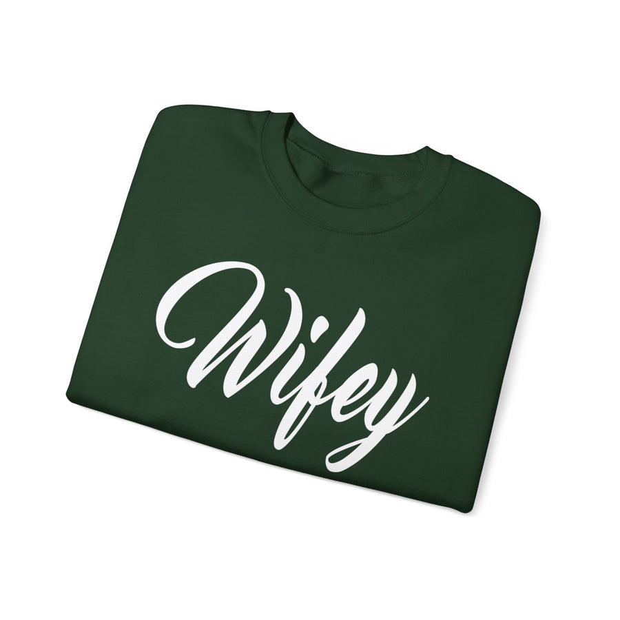 Wifey Sweatshirt, Cozy Crewneck for Newlyweds, Wedding Gift, Bride Appreciation, Casual Loungewear, Gift for Her