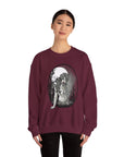 Gothic Art Sweatshirt, Cozy Unisex Crewneck, Dark Aesthetic Clothing, Unique Gifts for Her, Halloween Fashion, Casual Layering