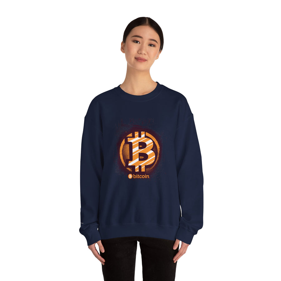 Bitcoin Logo Crewneck Sweatshirt | Unisex Cryptocurrency Apparel, Gift for Crypto Lovers, Casual Streetwear, Cryptocurrency Sweatshirt