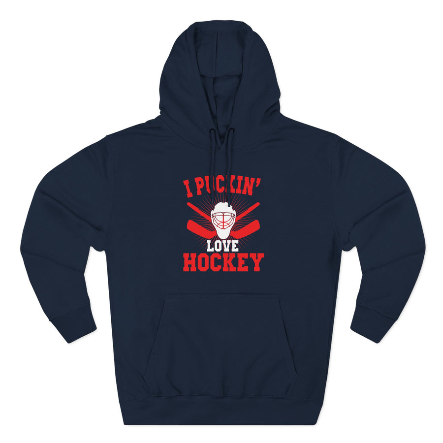 I Pickin' Love Hockey Hoodie | Cozy Sports Fleece Sweatshirt | Perfect for Hockey Fans, Game Day, Gifts, Winter Wear, Sports Apparel