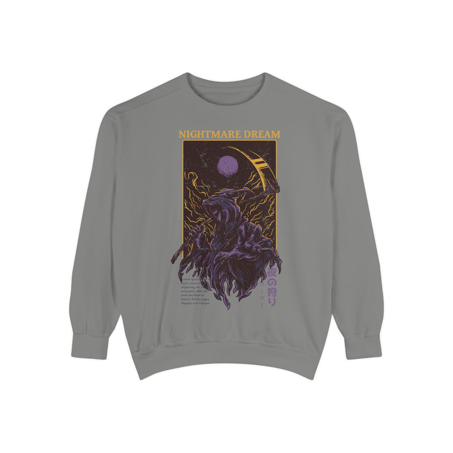 Nightmare Dream Unisex Sweatshirt, Cozy Graphic Pullover, Fall Fashion, Gift for Dreamers, Casual Lounge Wear
