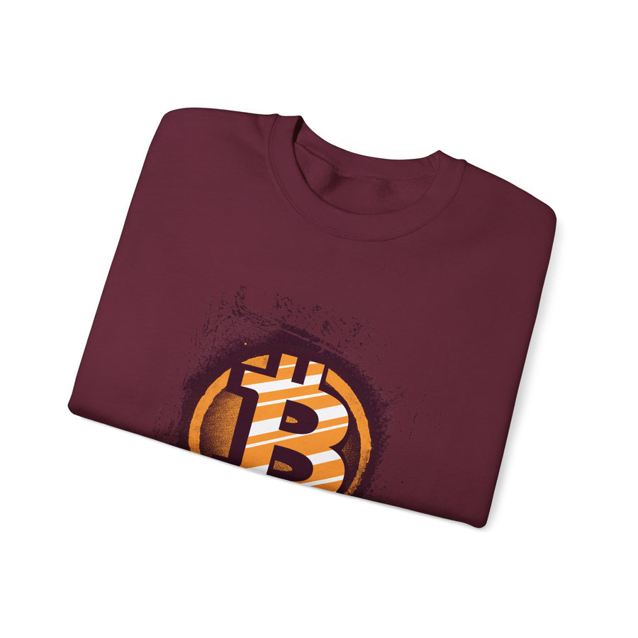 Bitcoin Logo Crewneck Sweatshirt | Unisex Cryptocurrency Apparel, Gift for Crypto Lovers, Casual Streetwear, Cryptocurrency Sweatshirt