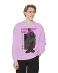 Garment-Dyed Sweatshirt - Street Art Inspired, Unisex, Cool Vibe, Perfect for Casual Wear, Gift for Art Lovers, Trendy Fashion Statement