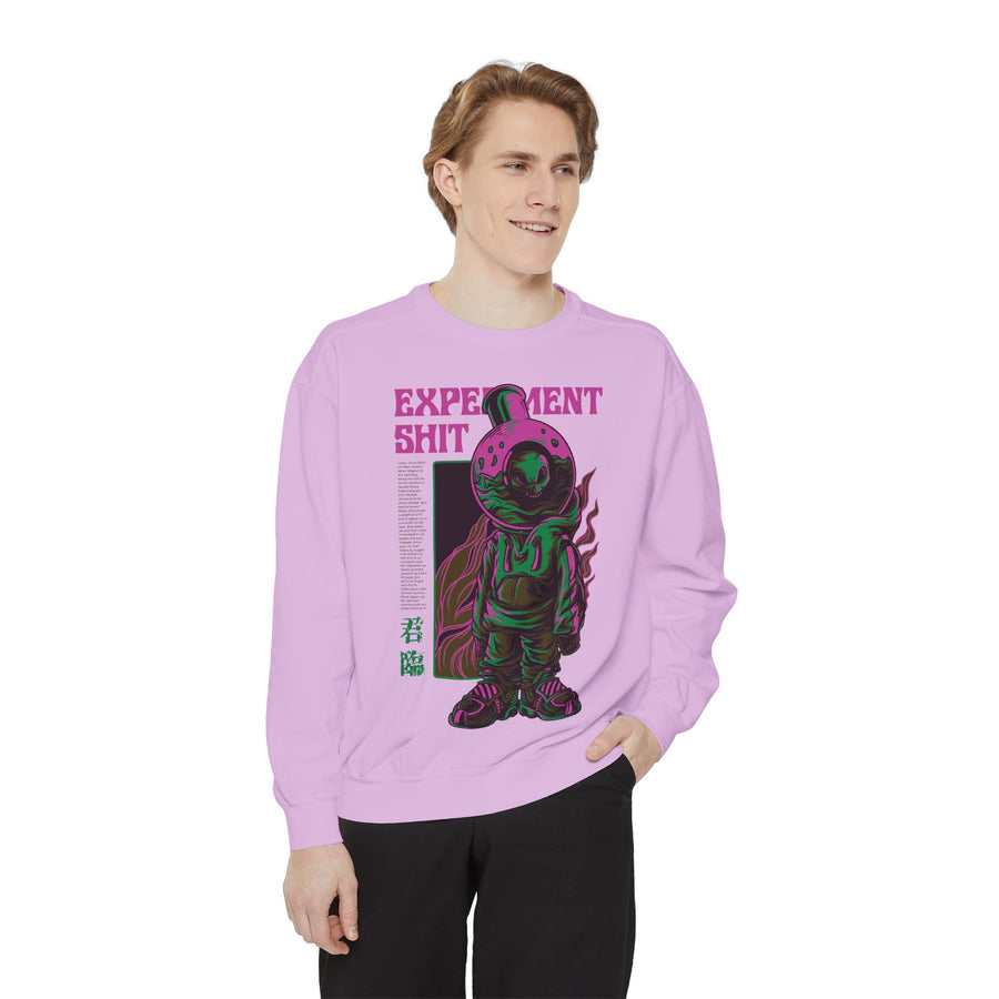 Garment-Dyed Sweatshirt - Street Art Inspired, Unisex, Cool Vibe, Perfect for Casual Wear, Gift for Art Lovers, Trendy Fashion Statement