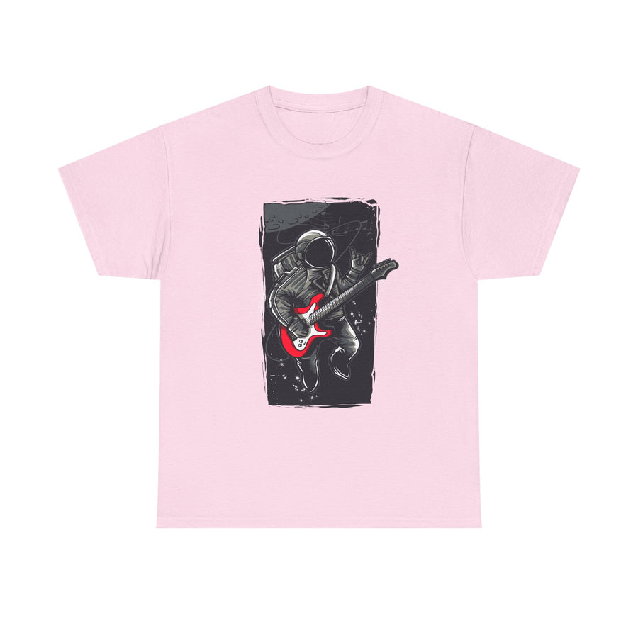 Astronaut Guitarist Unisex Tee, Cool Music Shirt, Space Lover Gift, Concert Apparel, Casual Outfit, Unique Graphic Tee