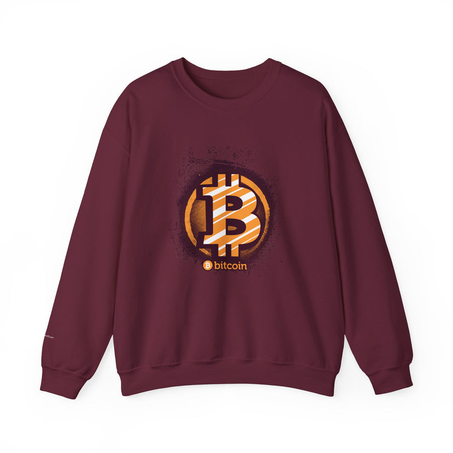 Bitcoin Logo Crewneck Sweatshirt | Unisex Cryptocurrency Apparel, Gift for Crypto Lovers, Casual Streetwear, Cryptocurrency Sweatshirt