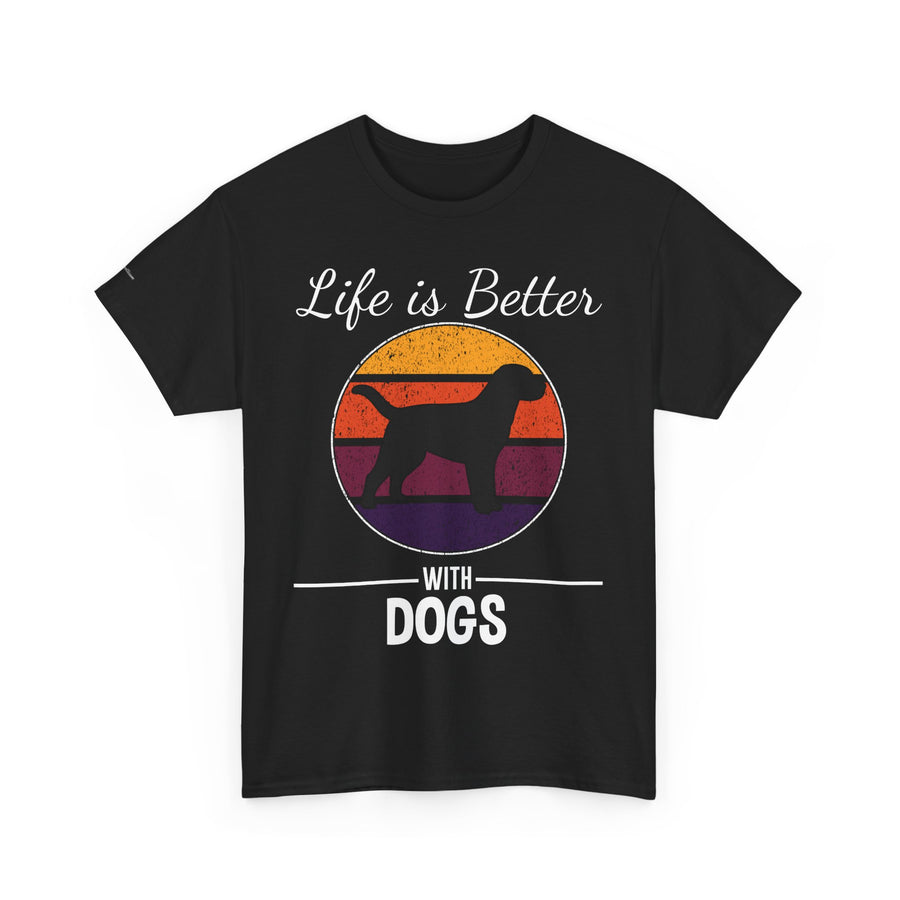Retro Dog Lover Tee, Unisex Cotton T-Shirt, Gift for Dog Owners, Vintage Style Pet Apparel, Outdoor Adventure Shirt