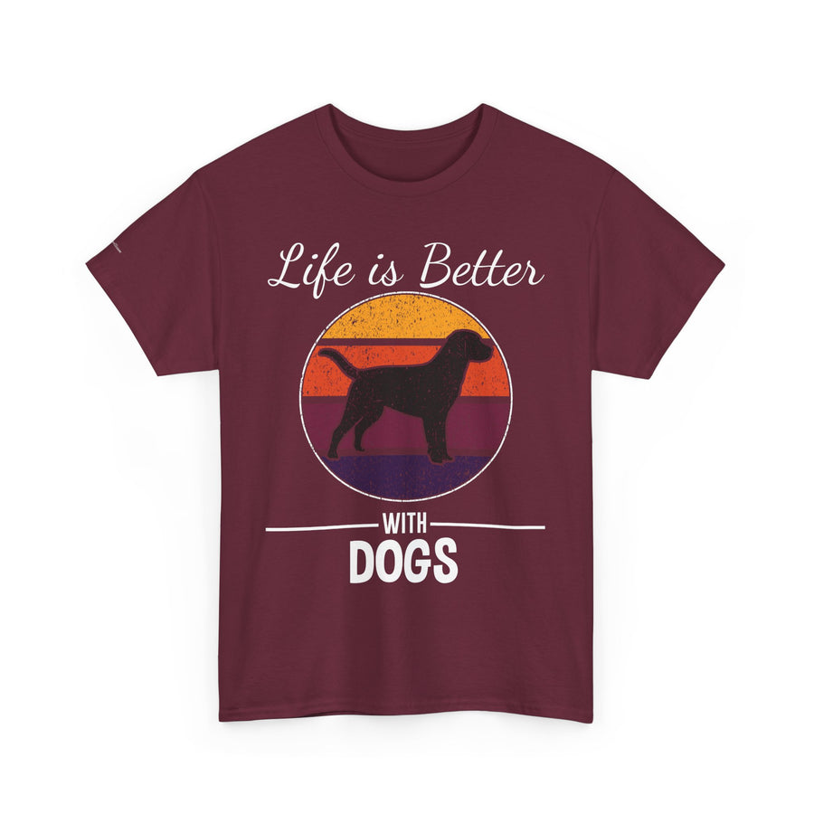 Retro Dog Lover Tee, Unisex Cotton T-Shirt, Gift for Dog Owners, Vintage Style Pet Apparel, Outdoor Adventure Shirt