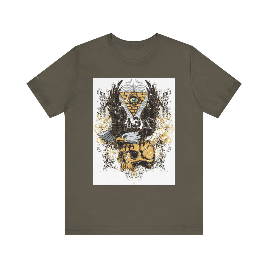 Eagle & Skull Graphic Tee | Casual Wear, Gift for Men, Symbolic Shirt, Unique Design, Everyday Style