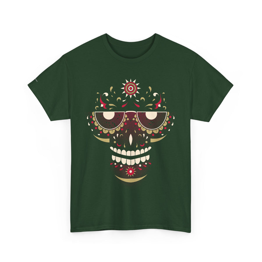 Sugar Skull Graphic Tee, Unisex T-Shirt for Day of the Dead, Halloween, Festive Casual Wear, Unique Gift Idea