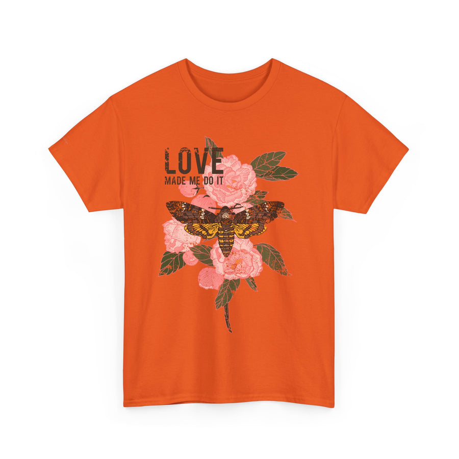 Unisex Heavy Cotton Tee, Floral Love Shirt, Casual Graphic Tee, Gift for Her, Summer Top, Trendy Apparel