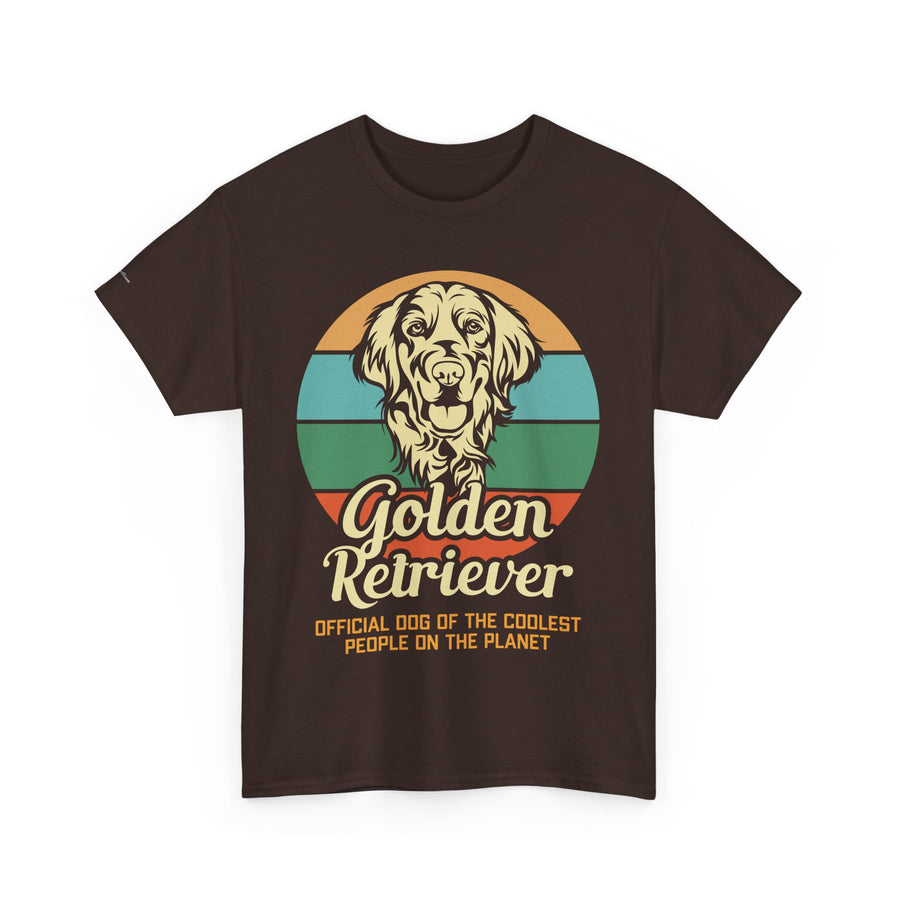 Golden Retriever Dog Lover Tee, Unisex Heavy Cotton T-Shirt, Gift for Dog Owners, Pet Lover Apparel, Cute Dog Graphic Shirt