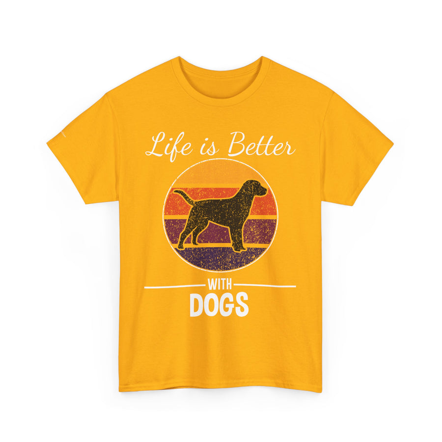 Retro Dog Lover Tee, Unisex Cotton T-Shirt, Gift for Dog Owners, Vintage Style Pet Apparel, Outdoor Adventure Shirt