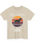 Retro Dog Lover Tee, Unisex Cotton T-Shirt, Gift for Dog Owners, Vintage Style Pet Apparel, Outdoor Adventure Shirt