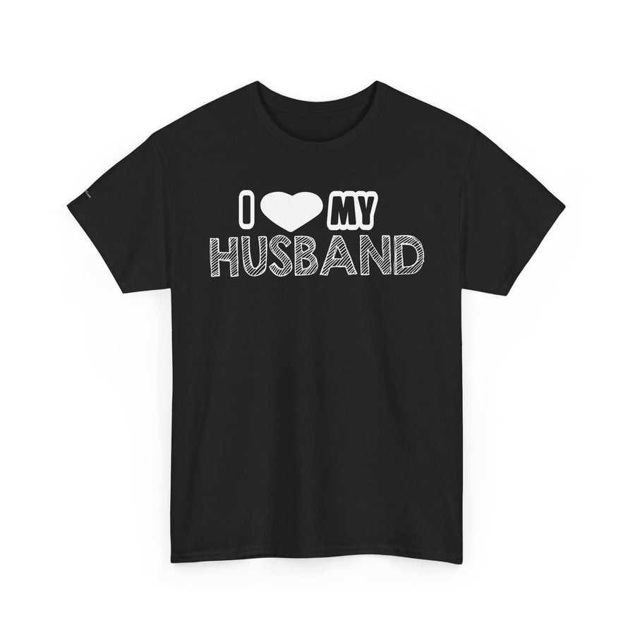 Cute Couple Tee, I Love My Husband Shirt, Unisex Cotton Top, Gift for Him, Anniversary Celebration Wear